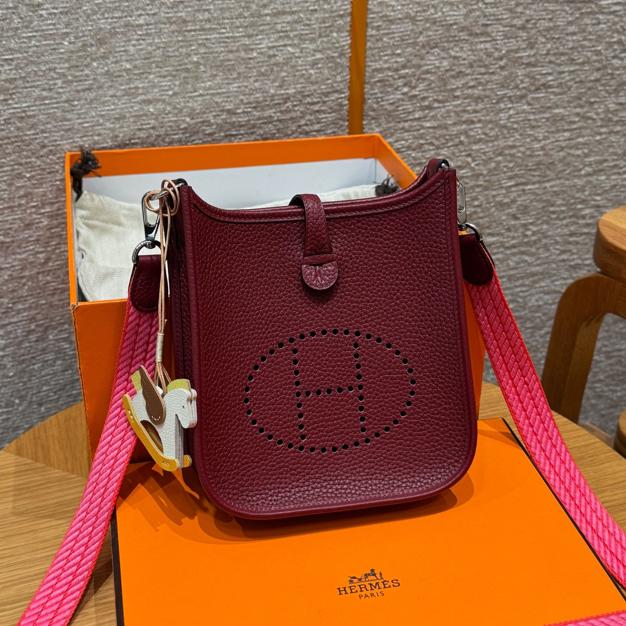 Hermès Evelyne 55RougeH handbag (handmade to order)