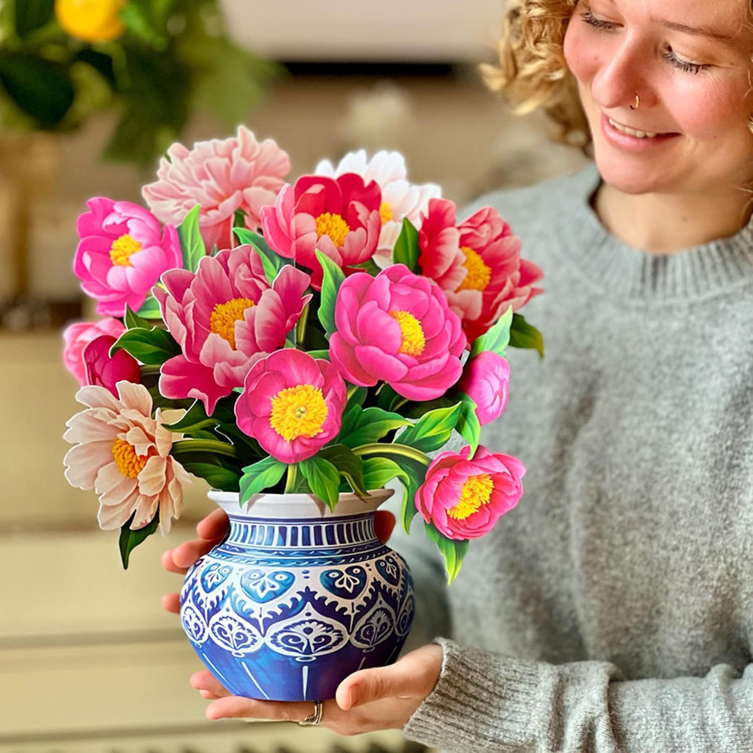 💐💐Vibrant 3D Bouquet - (Creative Holiday Blessing Gift Card)