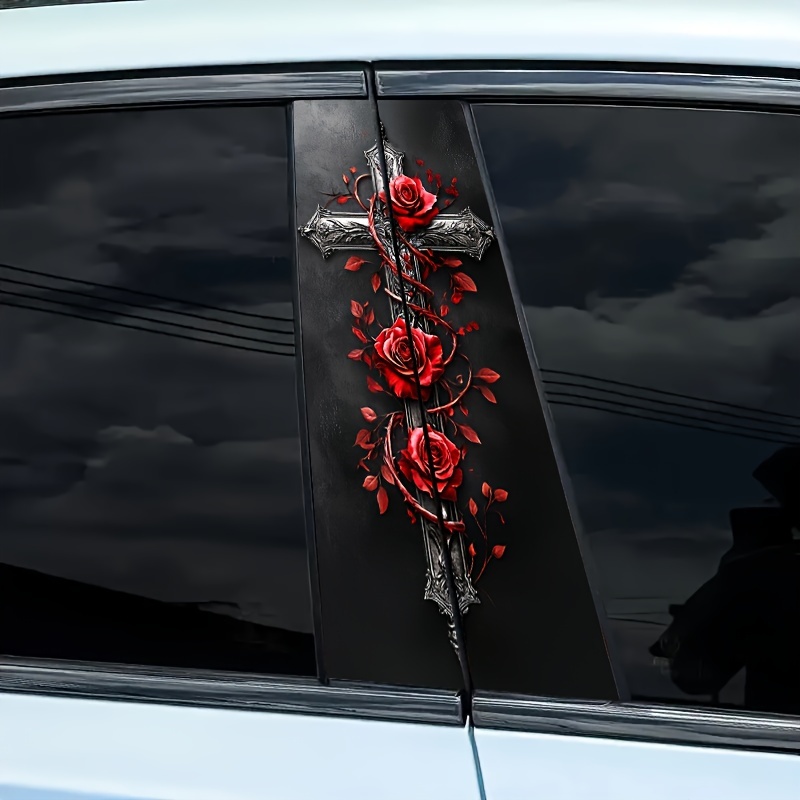 🌲Early Christmas Sale 49% OFF🌲Cross Universal Car B-Pillar Waterproof Sticker – Universal Fit for All Models
