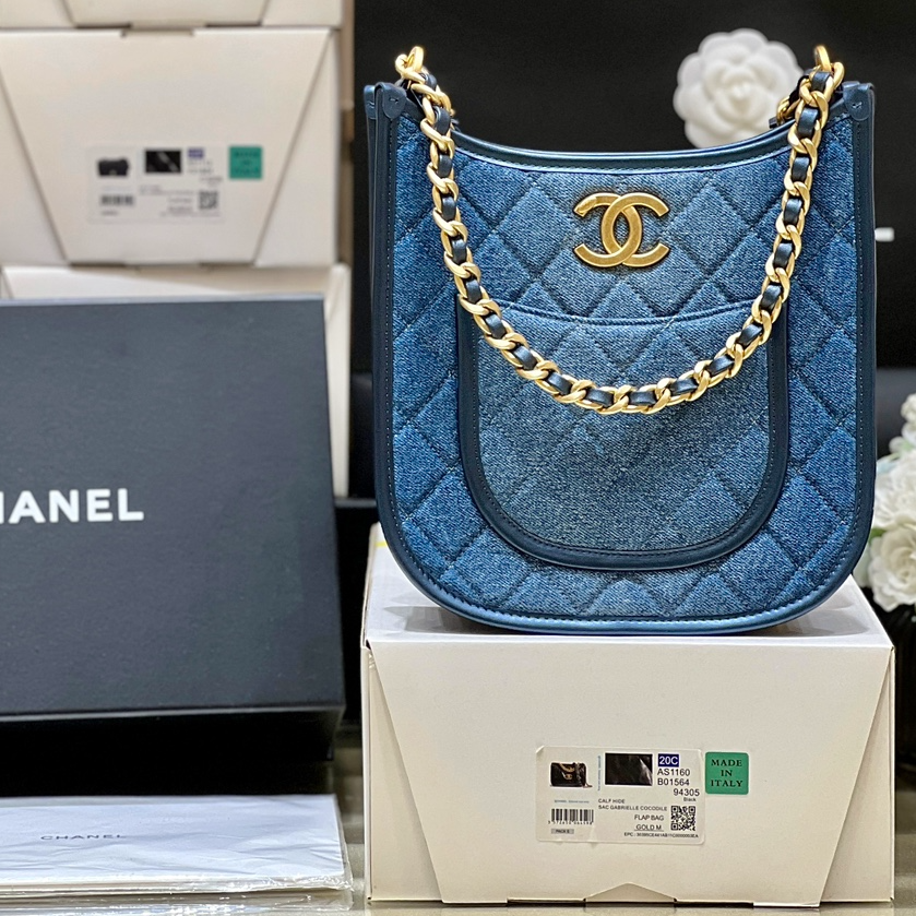 Chanel 24S denim hobo AS4532 00128