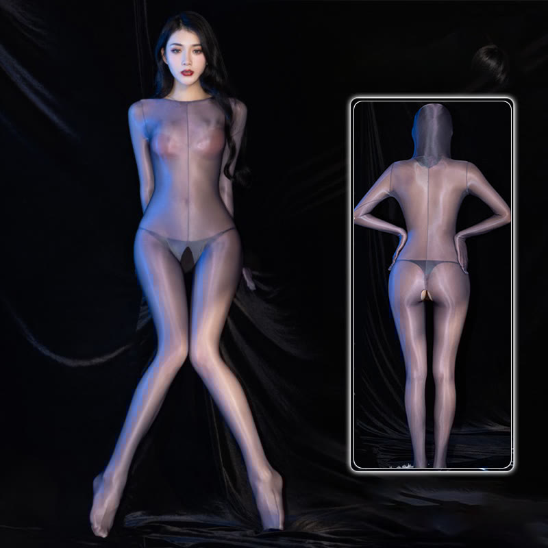 Sexy One-Piece See-through Hooded Jumpsuit Lingerie