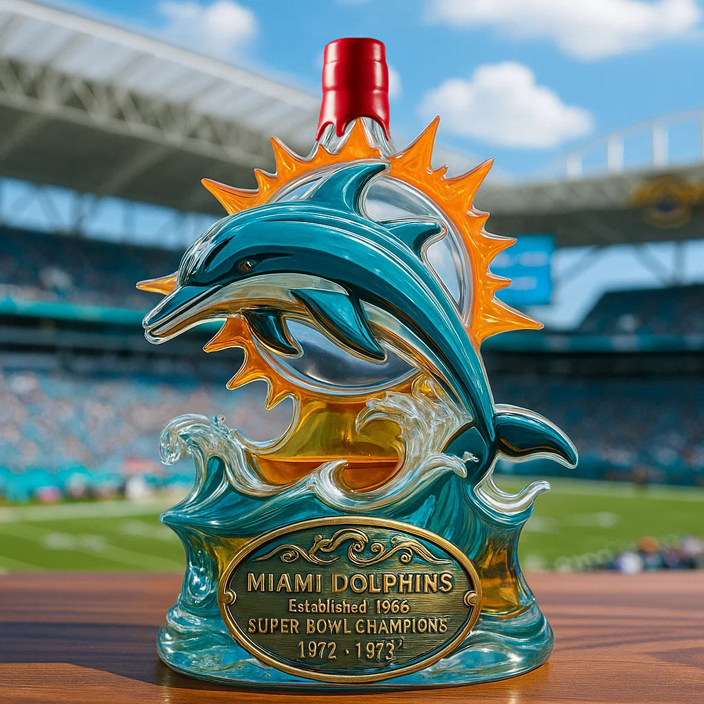 🐬Miami Dolphins Whiskey Bottle