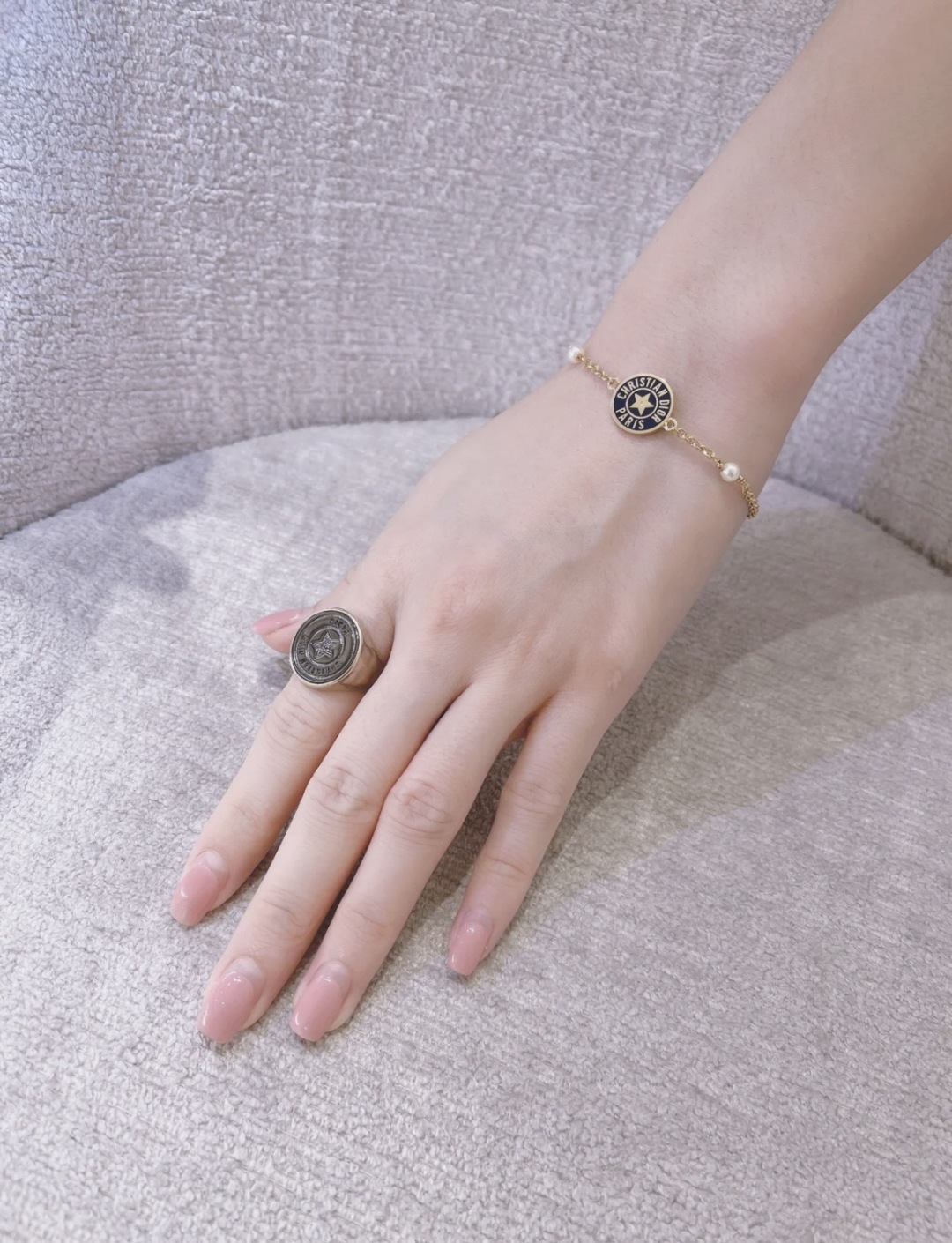 Dior Black Round Bracelet