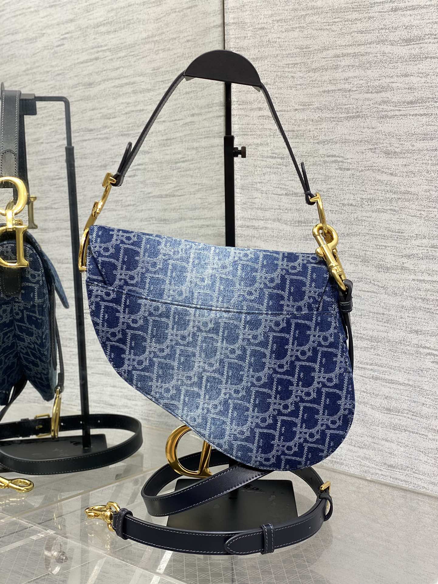 Dior Saddle series denim saddle bag