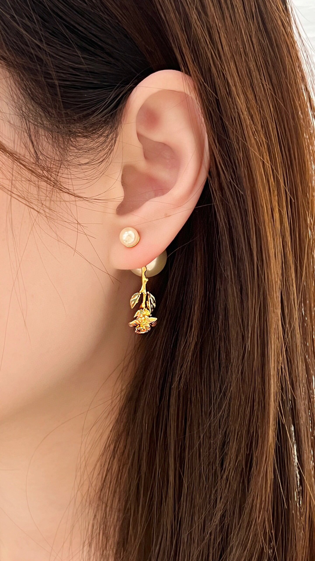 Dior Rose Earrings