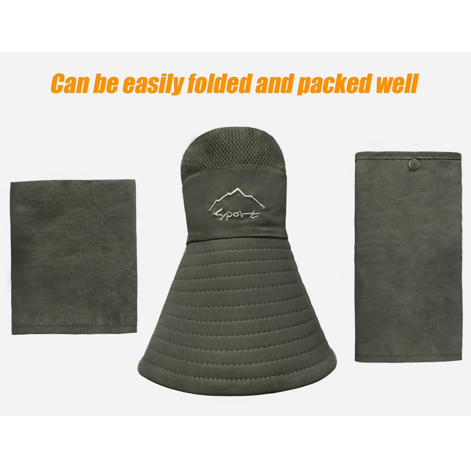 🔥 Hot Selling 🔥-[SAVE 50% OFF]--Men & Women Outdoor UV Sun Protection Wide Brim Hat with Face Cover & Neck Flap--BUY 2 GET FREE SHIPPING!