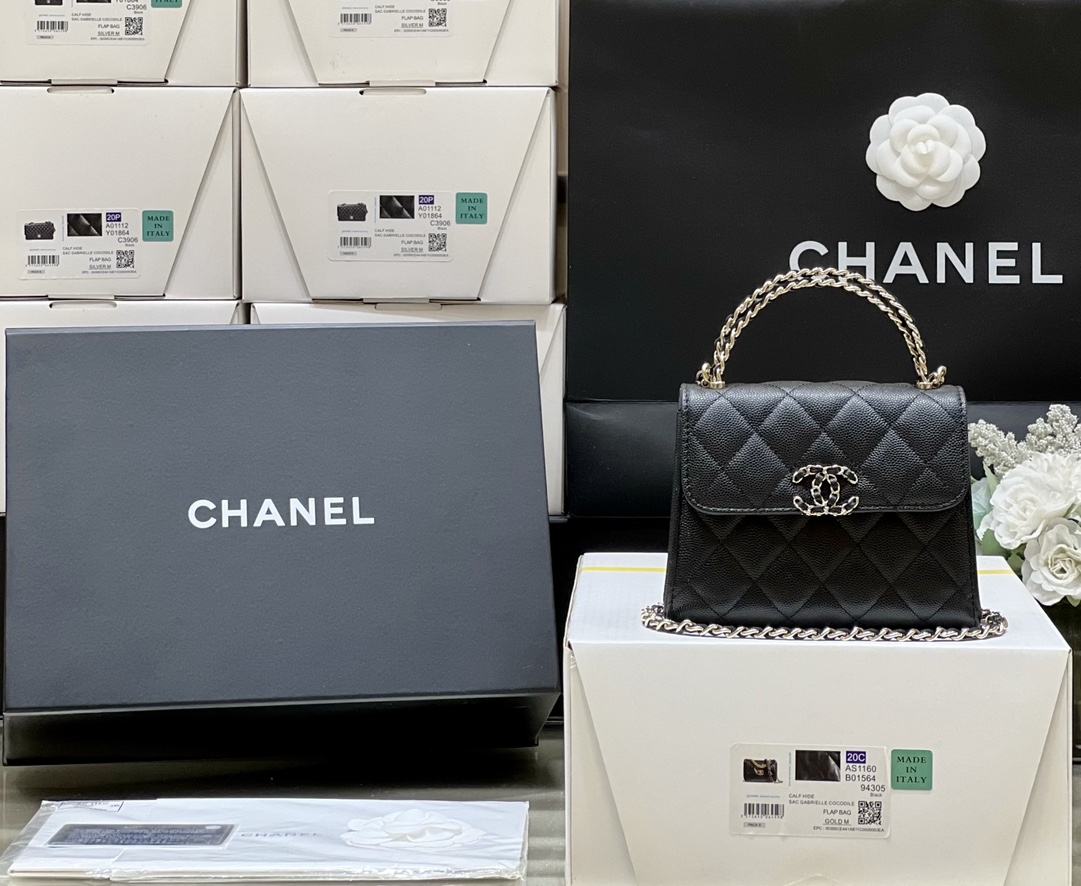 Chanel 23P Spring/Summer Kelly Leather Handle Bag 3237