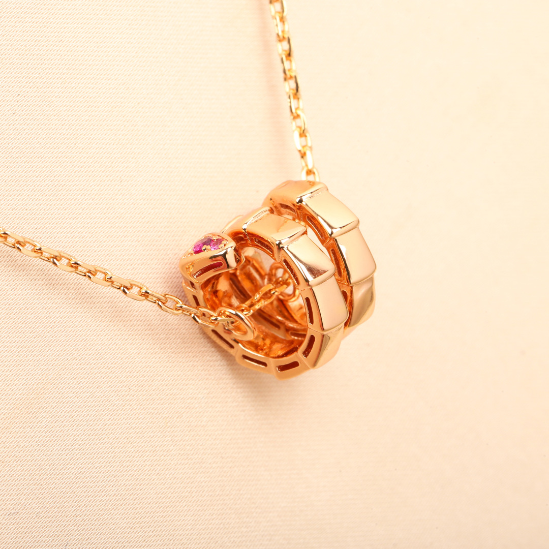 Bulgari diamond snake bone necklace
