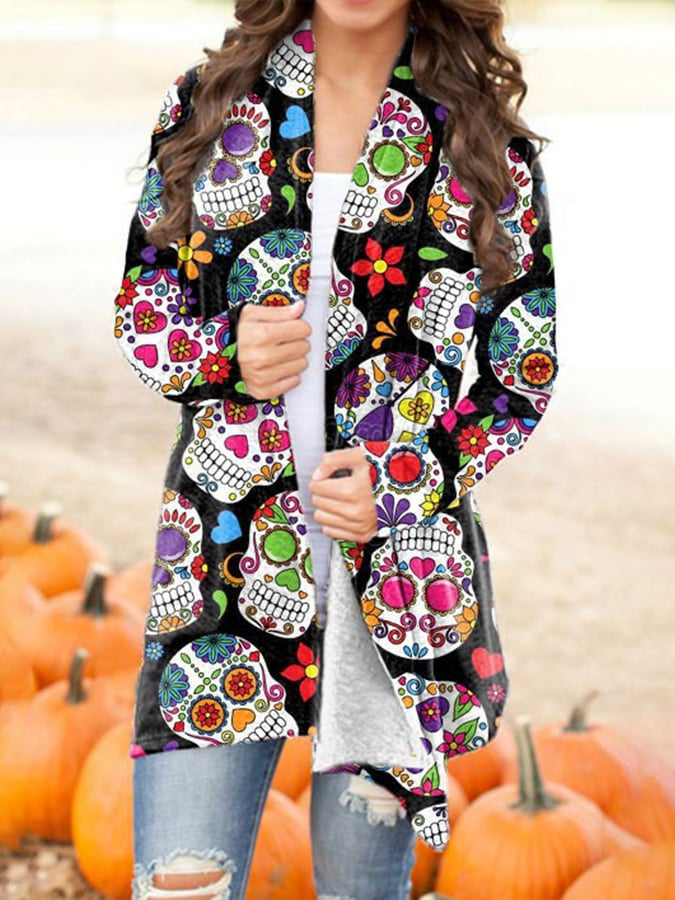 Large Size Halloween Cardigan Coat for Women's Clothing