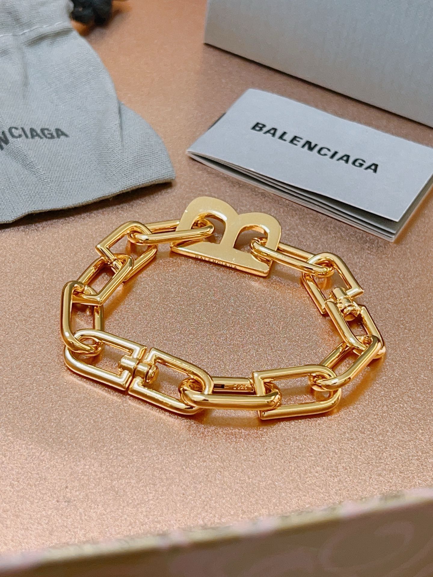 Balenciaga B chain bracelet