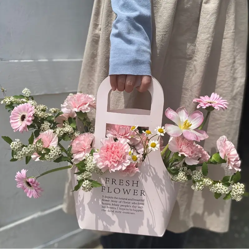 🛍️🌺Cute kraft - paper flower - carrying handbags（💥Buy One Get One Free💥）