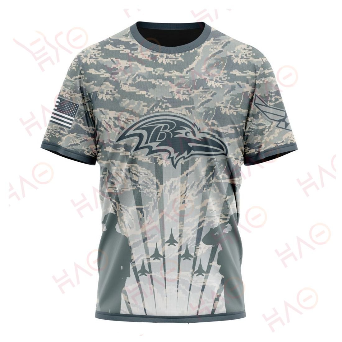 BALTIMORE RAVENS 3D HOODIE US AIR FORCE