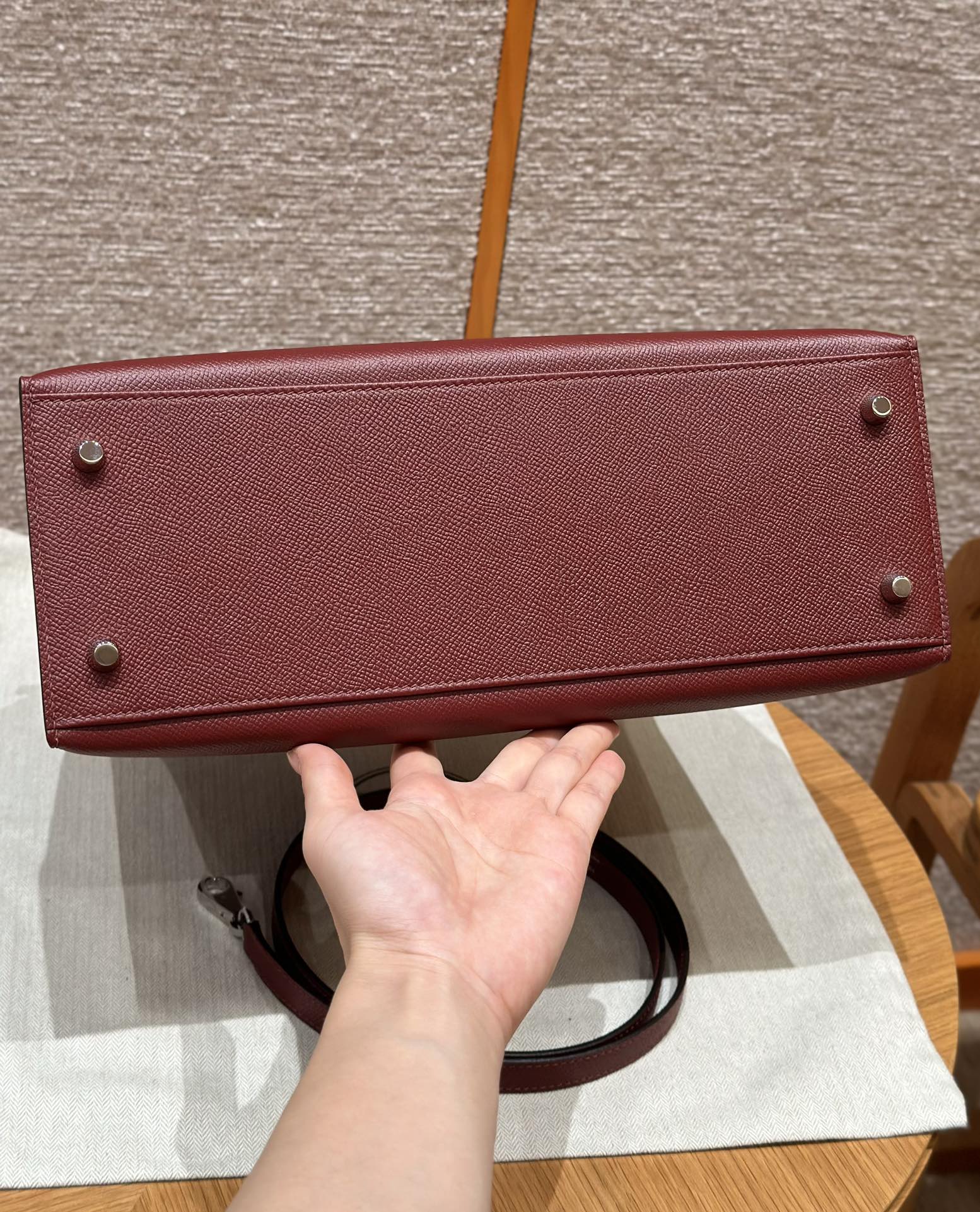 Hermès Kelly 55Rouge H (Handmade to order)