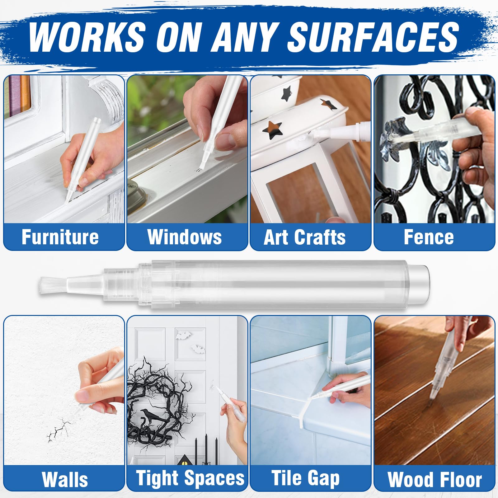 Refillable Touch Up Paint Pen Brush - 3 Pack/Set