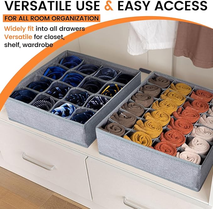 🧦👙Foldable Deluxe Sock and Underwear Organizer