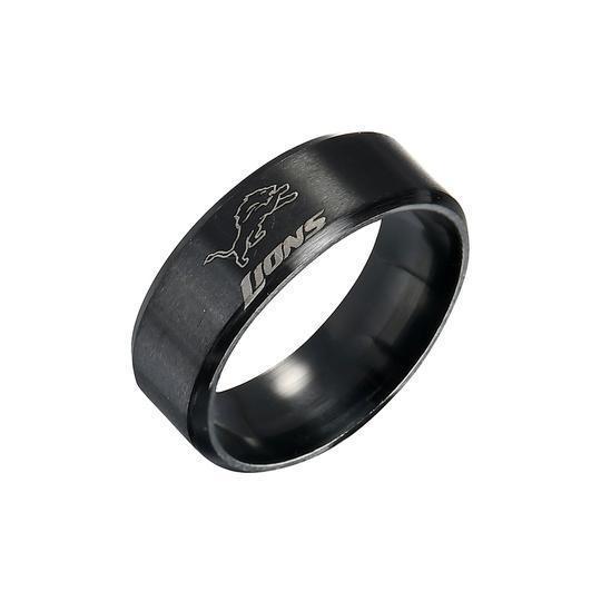 LIMITED EDITION DETROIT LIONS TITANIUM STEEL RING