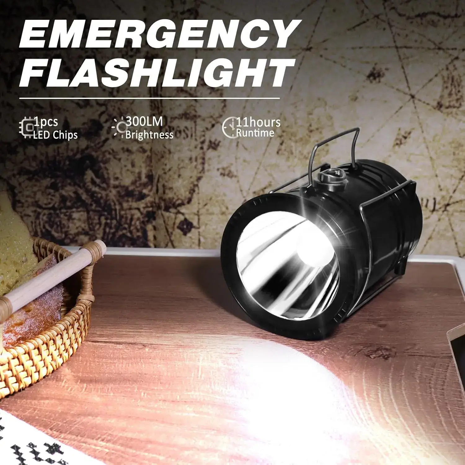 Solar Camping Lantern  - Rechargeable LED Lights, Magnetic Base & Foldable Hanging Hook- Collapsible Lamp Battery Powered Perfect for Power Outages, Hiking, Emergencies Adjustable Flashlight Adjustable Tactical Flashlight gifts gift set for girls