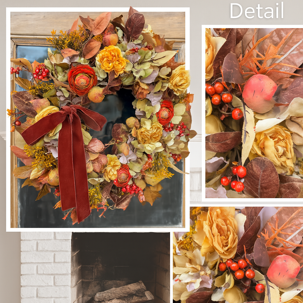 💥ON SALE💥- Fall Garden And Pomegranate Wreath🍂🚪