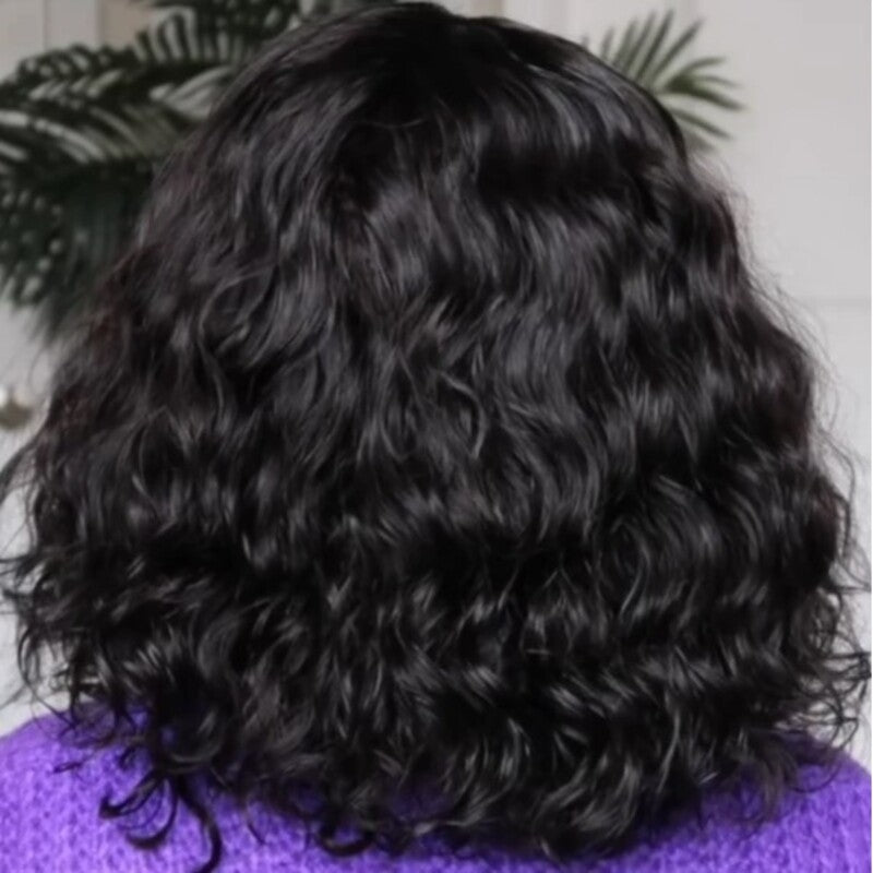 Lunawigs African American Female Side Parted Short Curly Hair - Bob Collection
