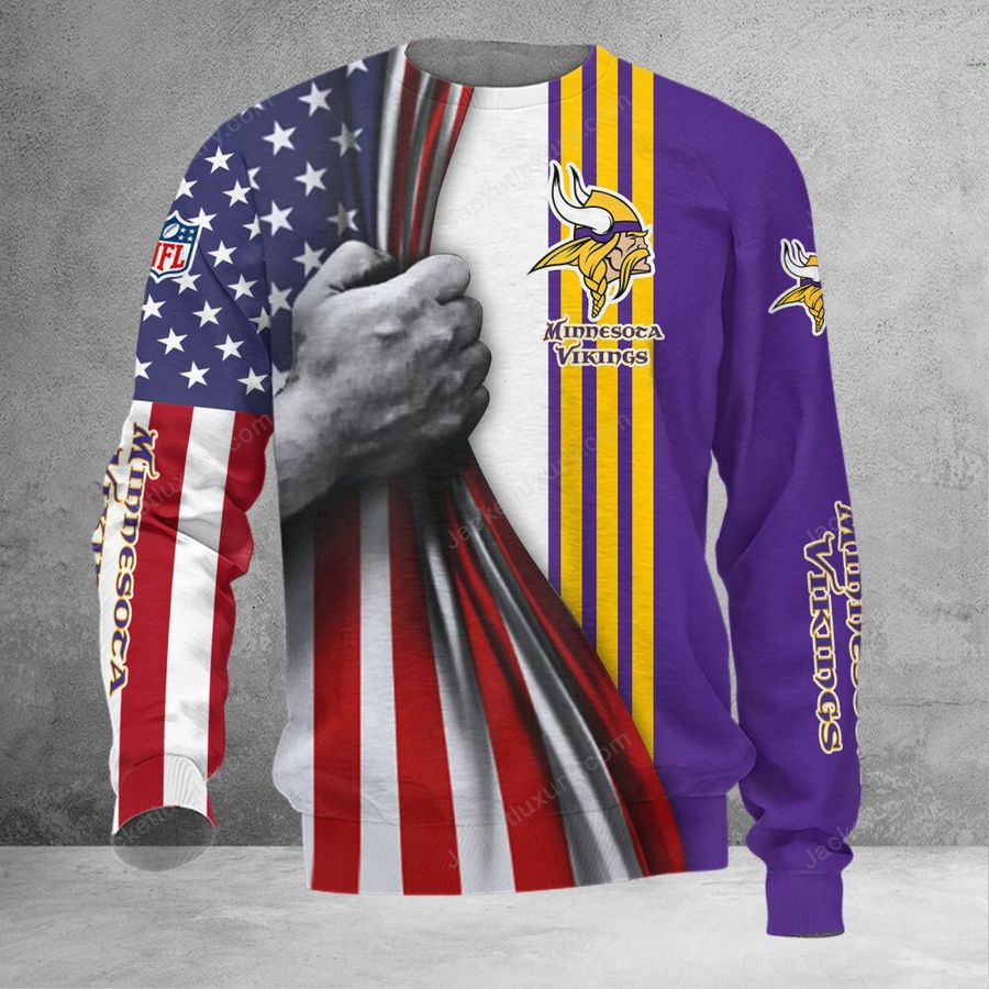 MINNESOTA VIKINGS 3D HOODIE SKULL0804