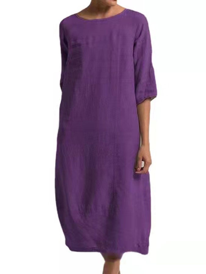 Casual Solid Color Dress