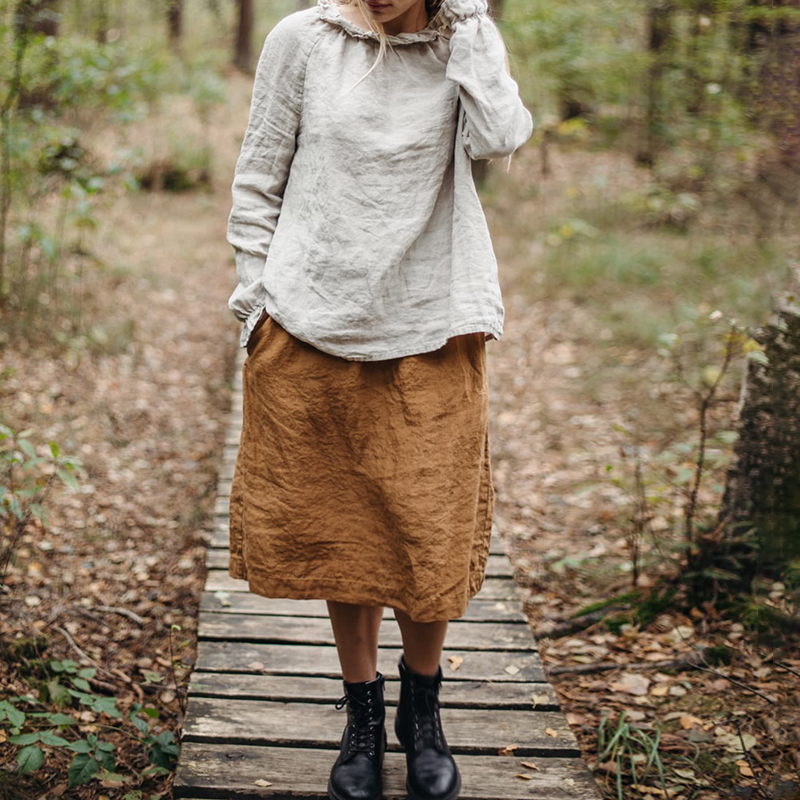 Vintage Stringy Selvedge Button Comfy Long Sleeve Shirt