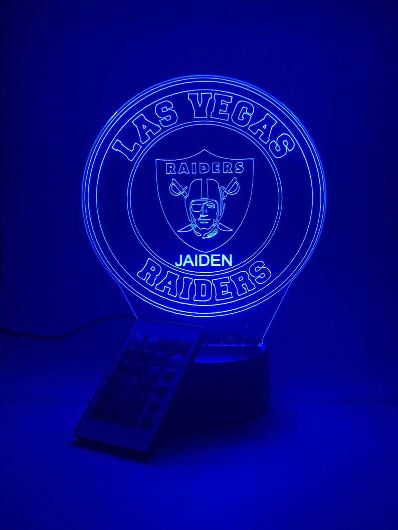LAS VEGAS RAIDERS 3D LAMP PERSONALIZED