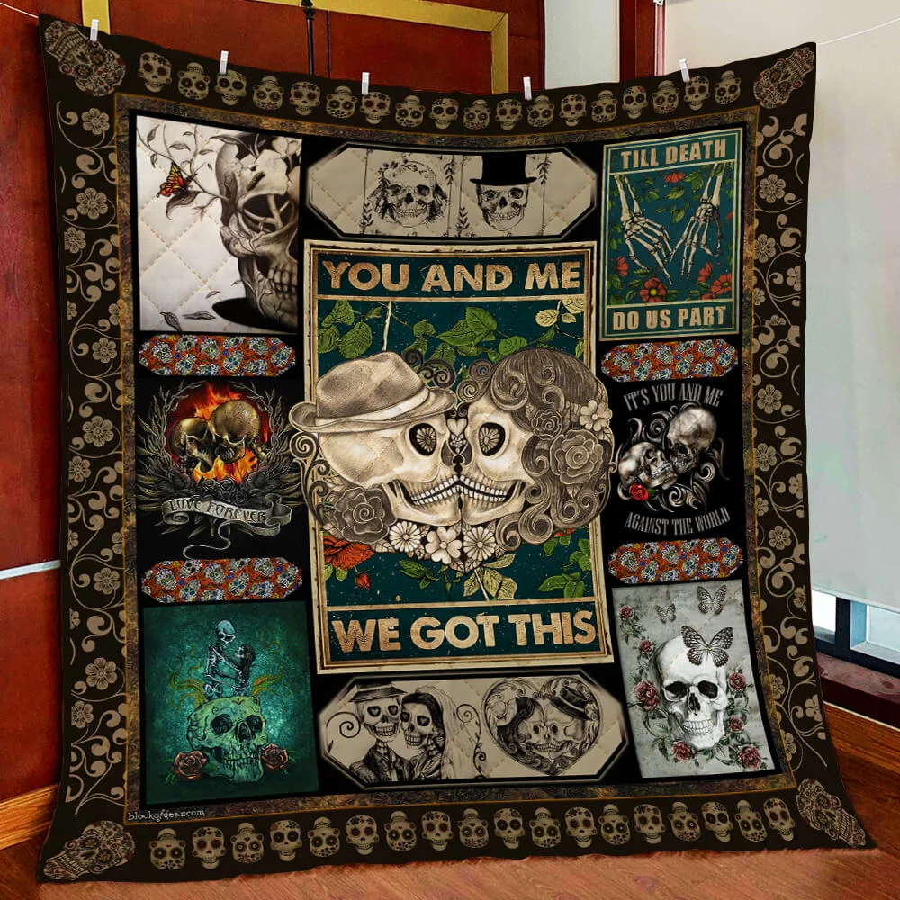 You & Me Skull Lover Quilt Blanket