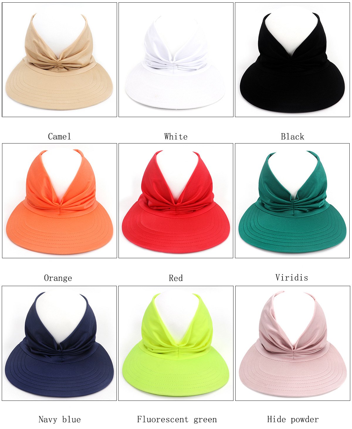 2022 Summer women's sun hat, women's anti-ultraviolet elastic top hat, ponytail hat, sun hat, beach hat