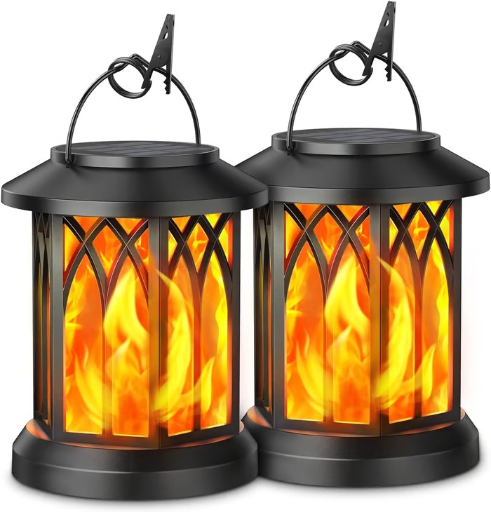 🏆Flash Sale⚡ 50K+ SOLD! Almost Gone-💥✨🔥 Upgraded Flickering Flame Solar Lantern Outdoor Waterproof Light