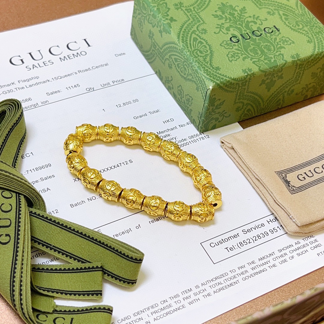 Gucci Gold Beaded Bracelet