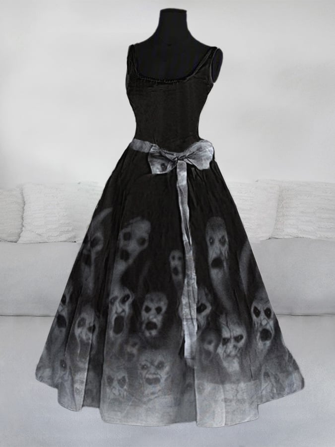 🔥Buy 3 Get 10% Off🔥Women's Halloween Vintage Print Dress