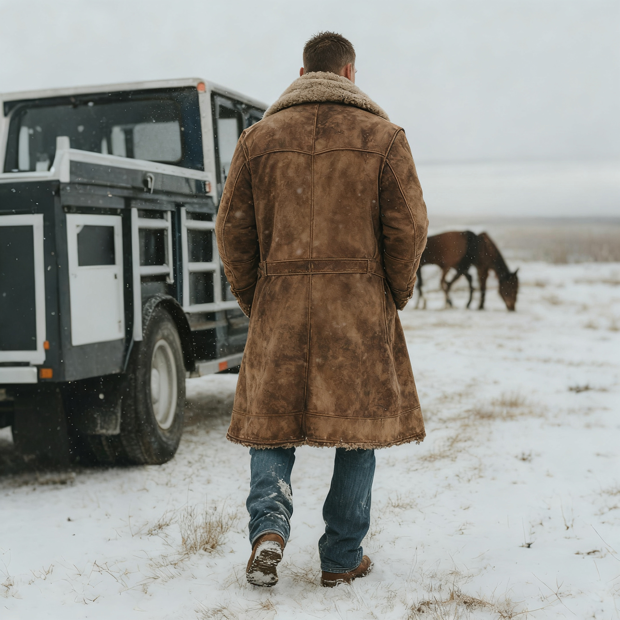 Winter-Ready Long Coat with Faux Fur Trim for Outdoor Adventures
