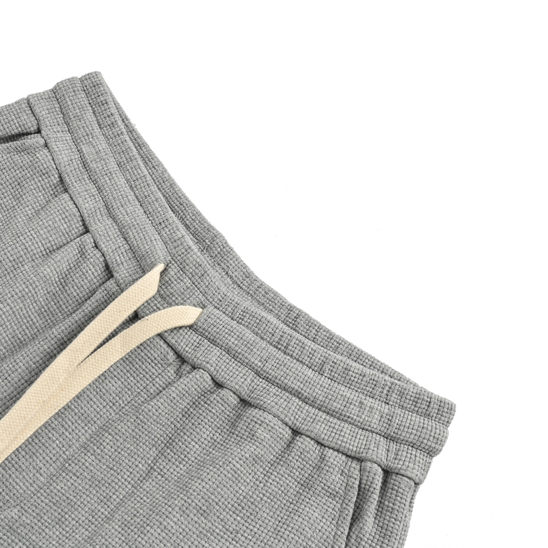 Loewe 24Fw embroidered logo waffle trousers