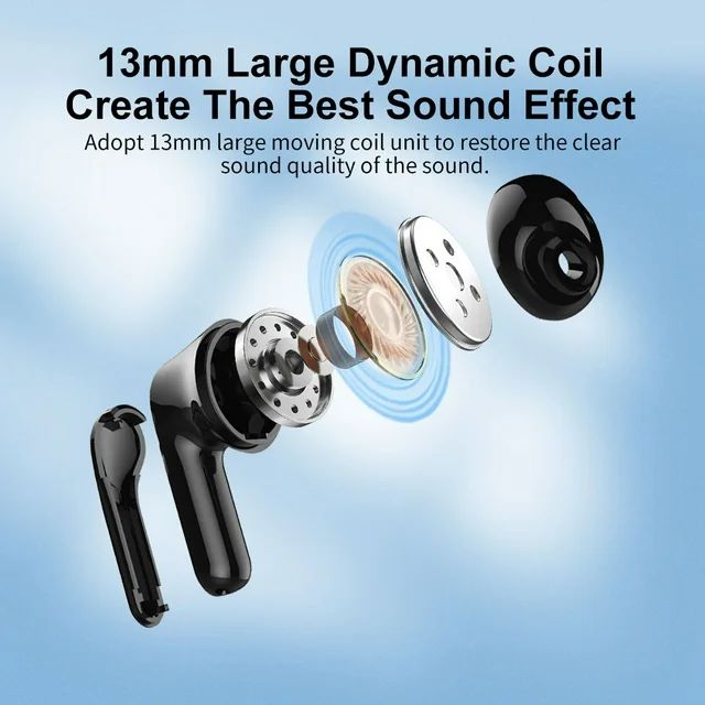 Wireless Earbuds, Bluetooth 5.3 Headphones HiFi Stereo, 40H Playtime in-Ear Earbud, Bluetooth Earbuds with LED Power Display, IP7 Waterproof Wireless Earphones Sport Headset for Android iOS