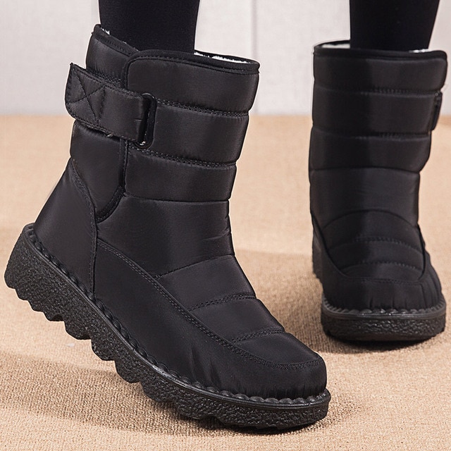 Casual Watarproof Platform Heels Botas Mujer
