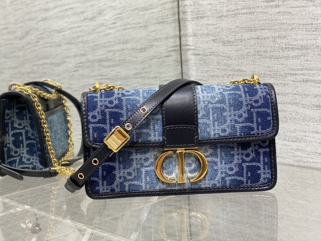 Dior Montaigne Denim Series Chain Bag