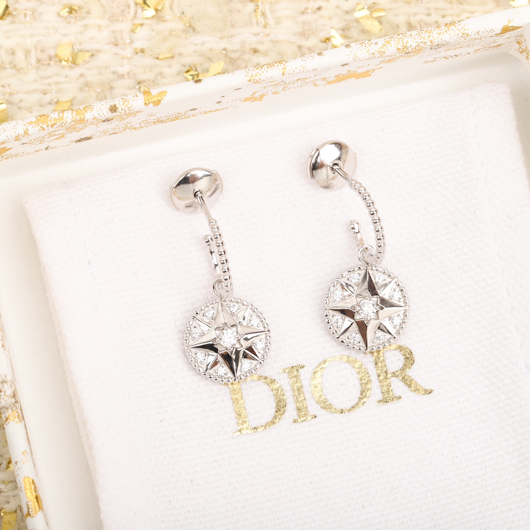 Dior Compass Diamond Earrings
