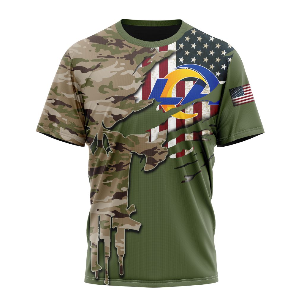 LOS ANGELES RAMS 3D HOODIE VETERANS DAY