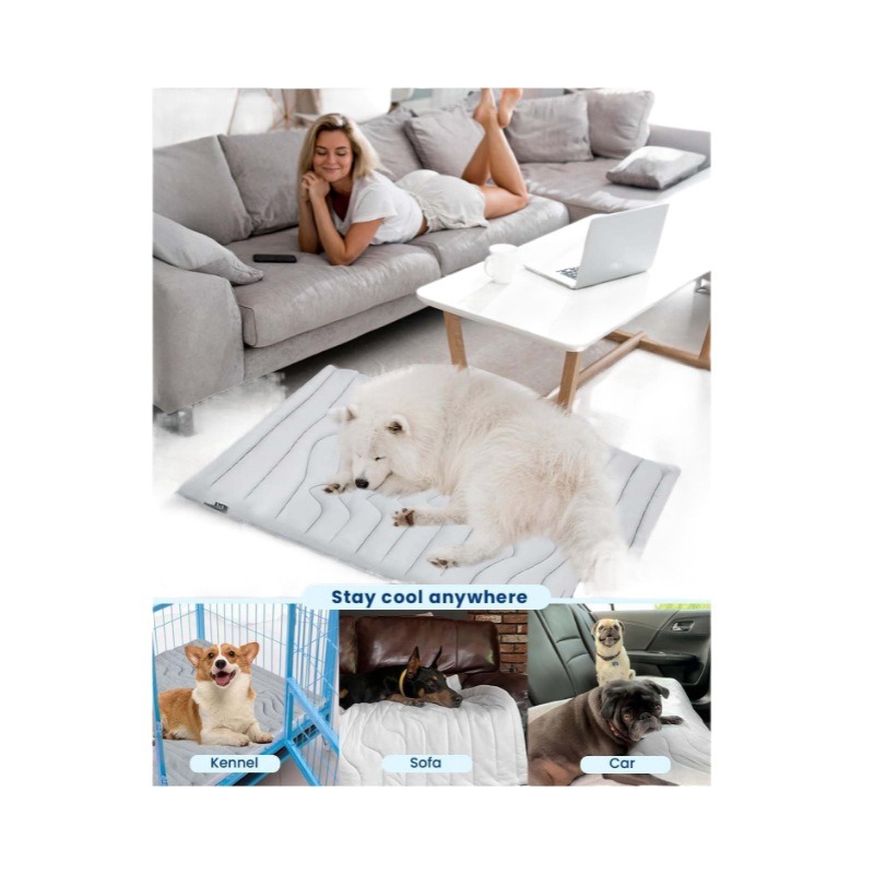 💥ON SALE💥Dog and Cats Reversible Cooling Mat (Cool & Warm), Washable, Non-Slip