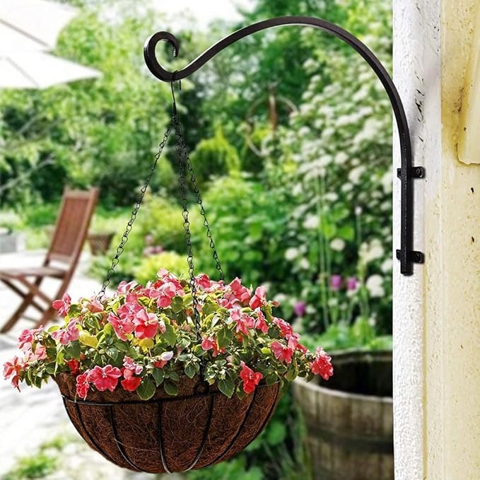 ⚡⚡Hand Forged Metal Hanging Plant Stand（16in）