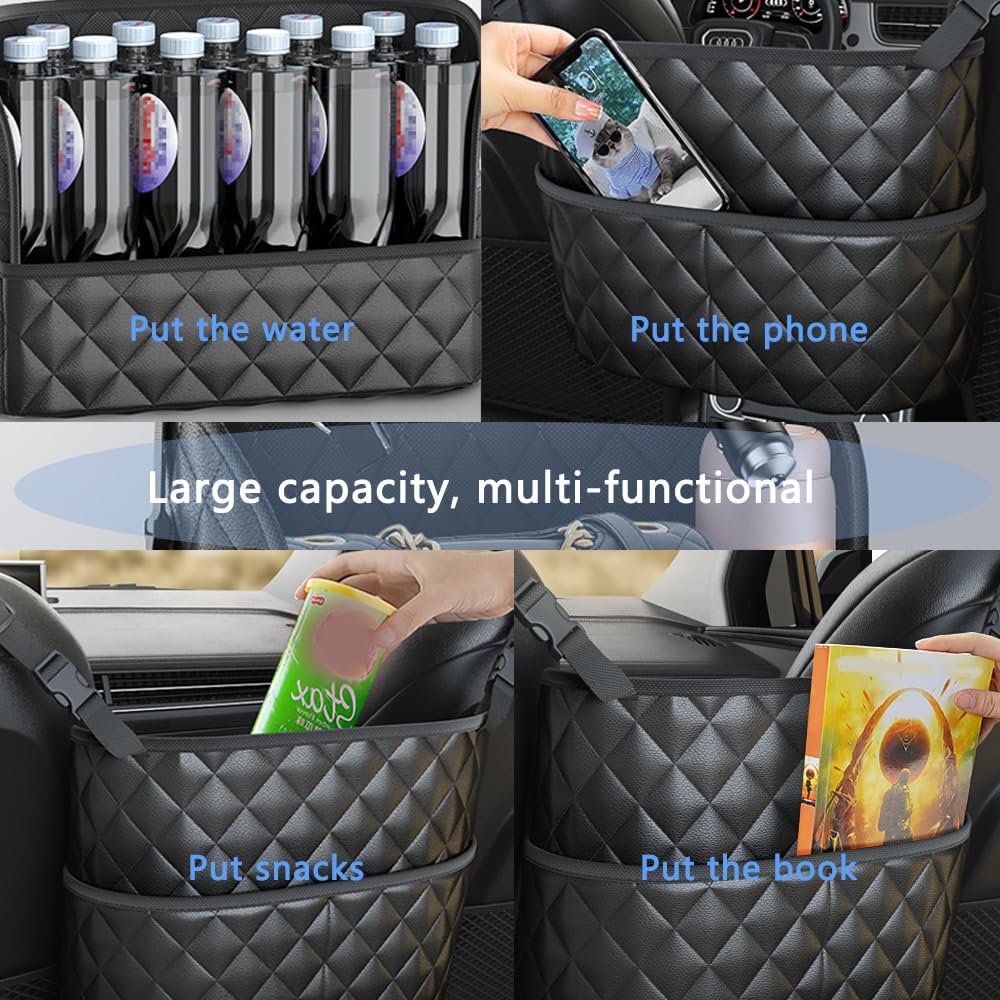 💖Last Day 50% OFF💖Large Capacity Leather Car Net Pocket Handbag Holder