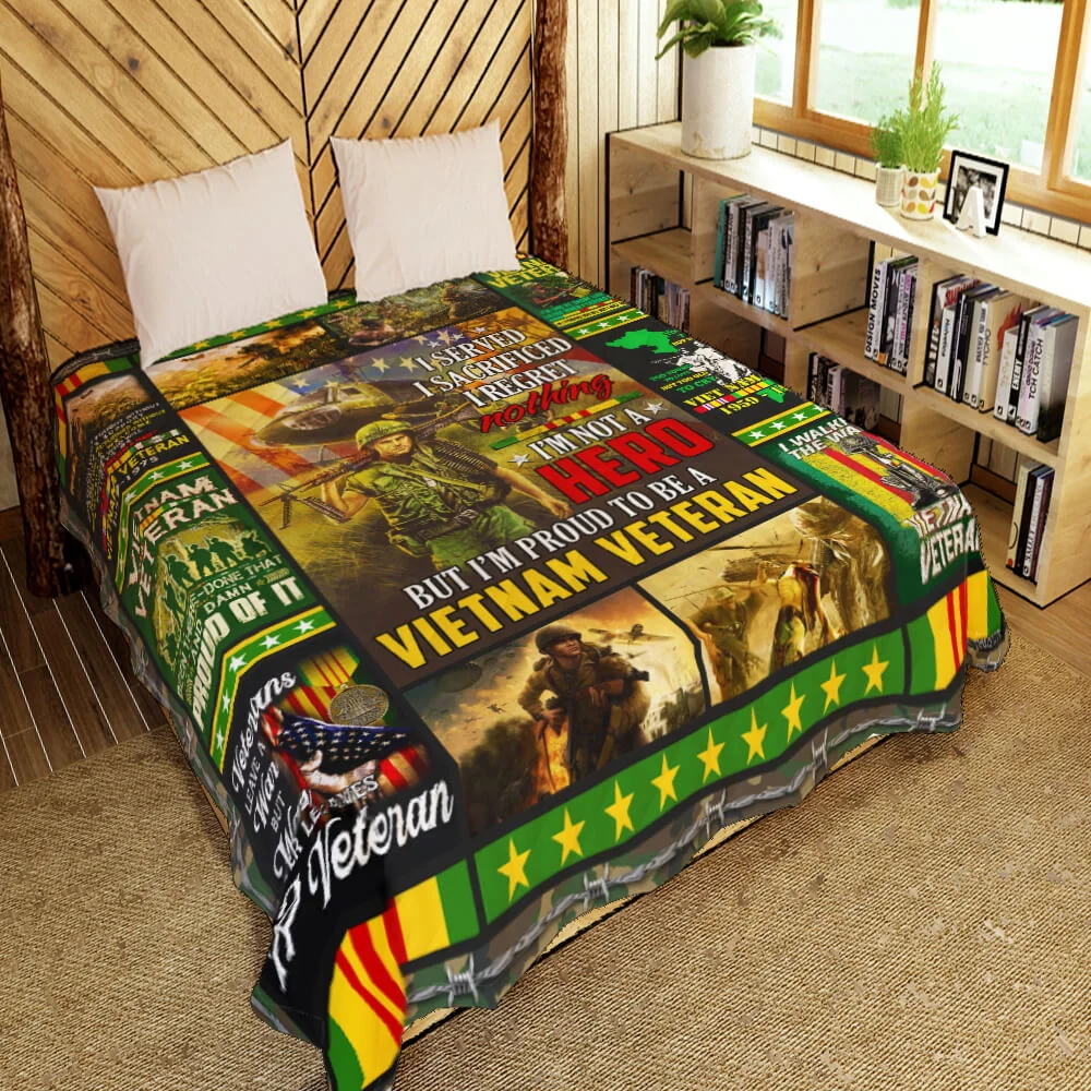 Vietnam Veteran. I Walked The Walk Quilt Blanket