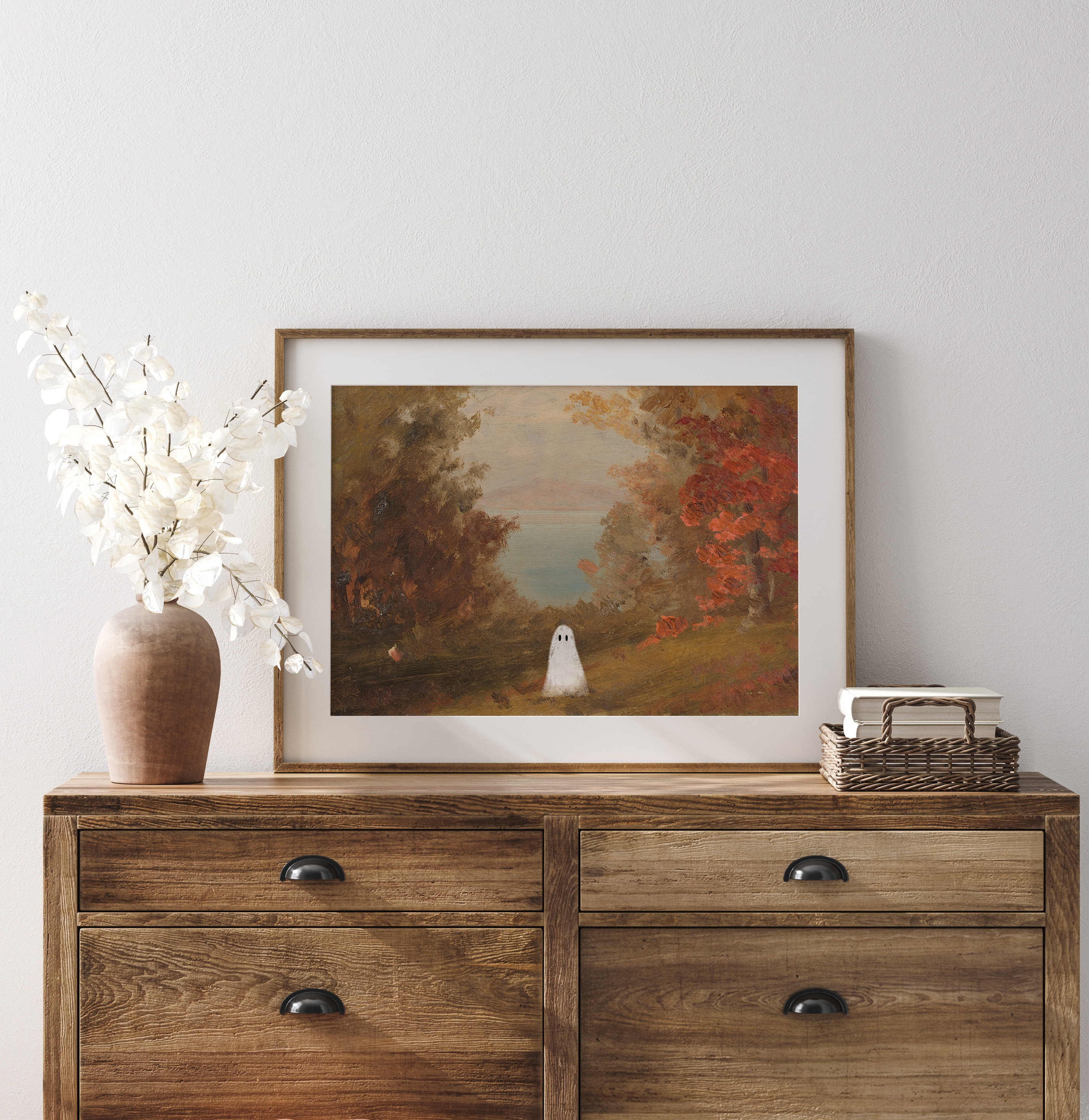 👻Cutest Ghost Painting With Frame