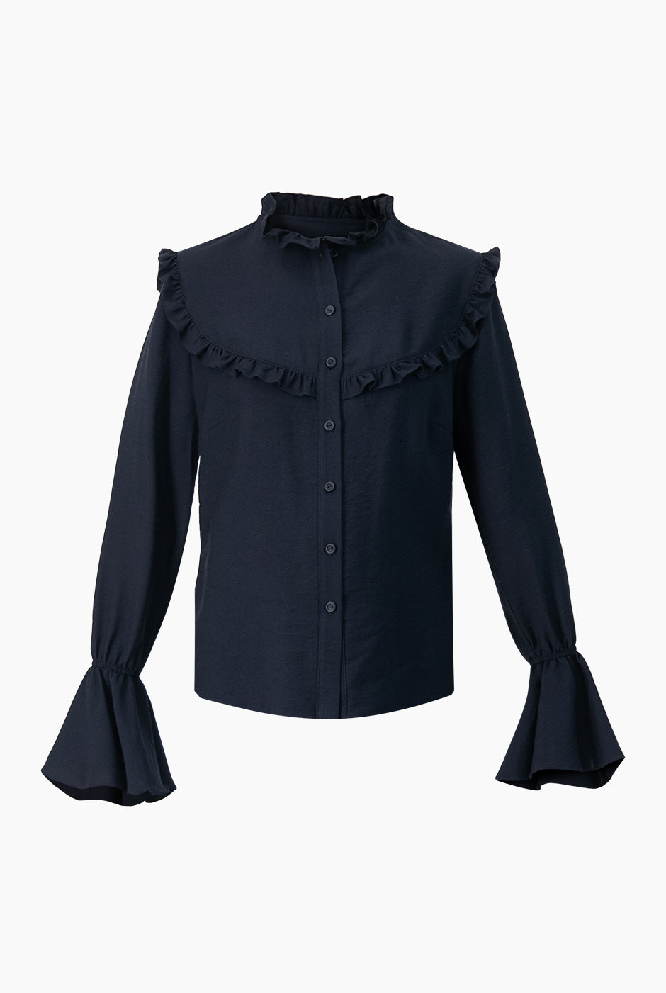 Blusa recta lisa y manga larga