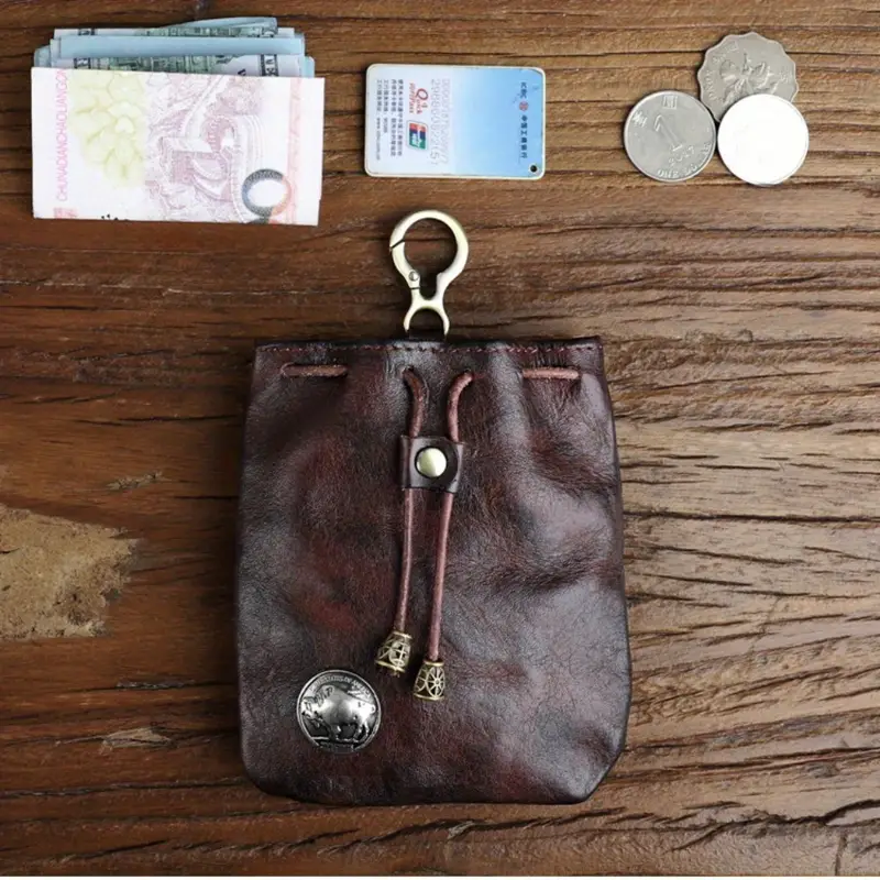 🔥On Sale🔥Viking-Inspired Handmade Leather Coin Purse🐂👛