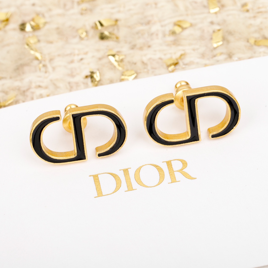 Dior CD Classic Stud Earrings