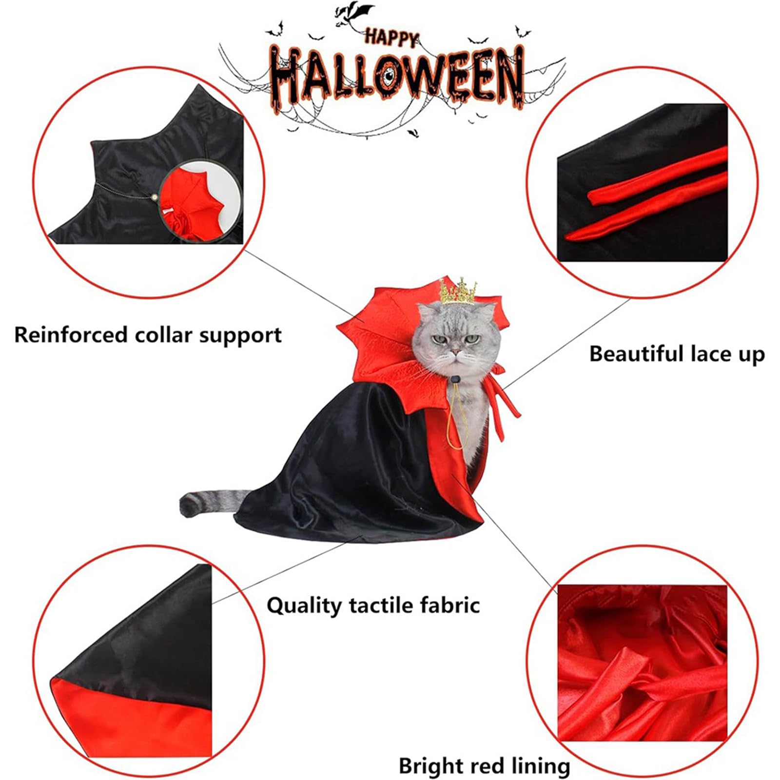 🦇Vampire Cloak Halloween Pet Cosplay🐾
