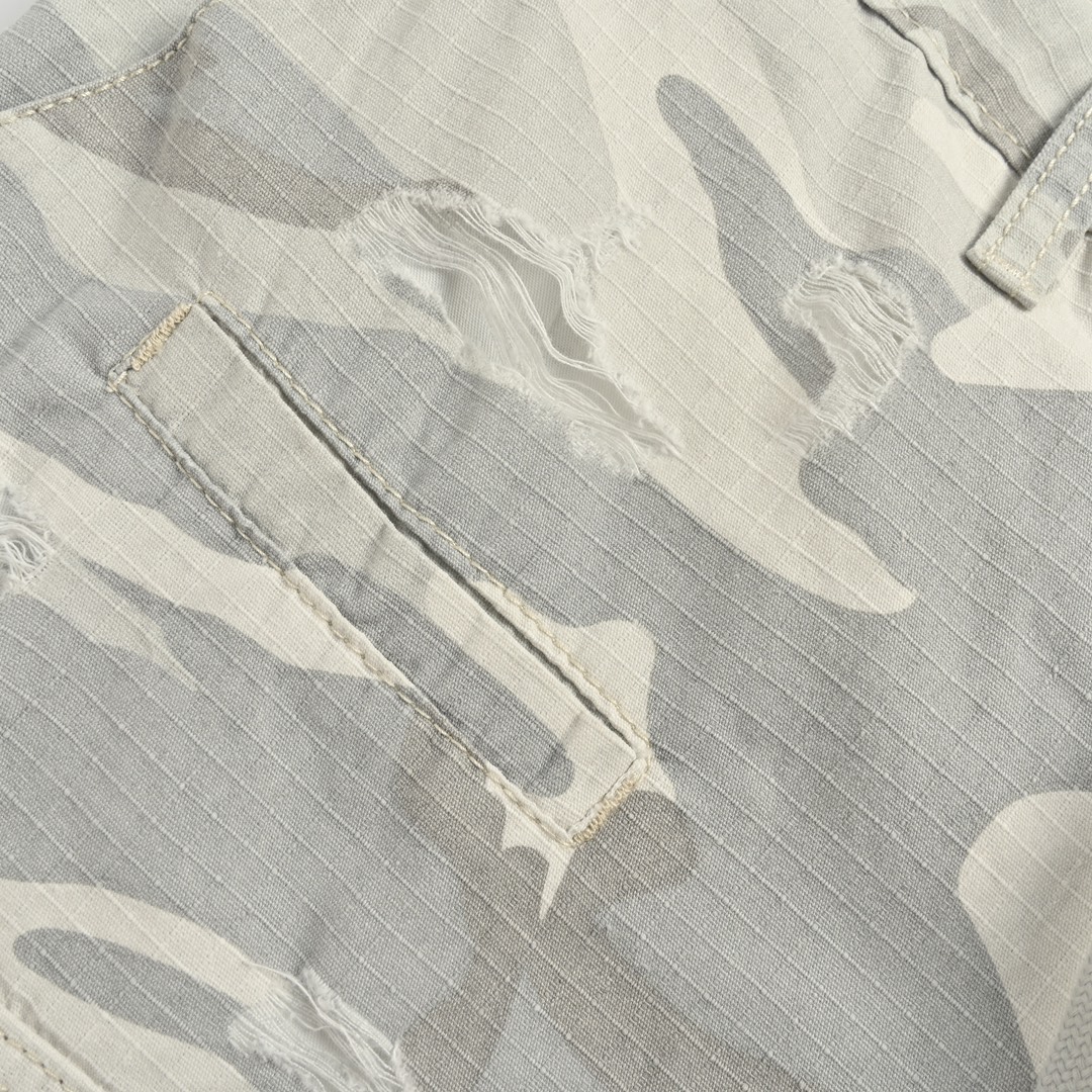 Balenciaga 24Fw camouflage patchwork jeans