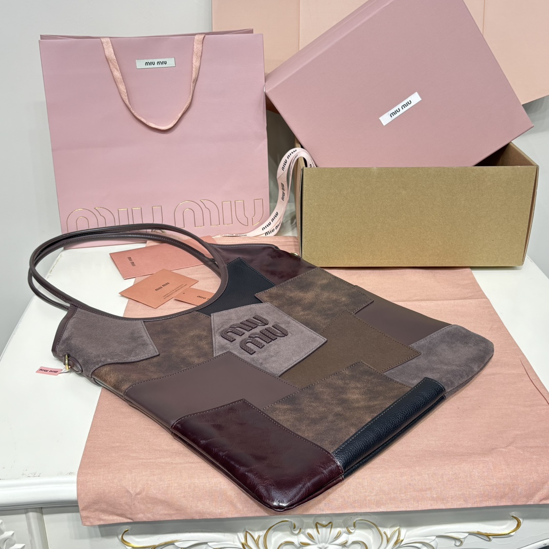 Miu Miu heather leather limited edition tote bag 5BG231
